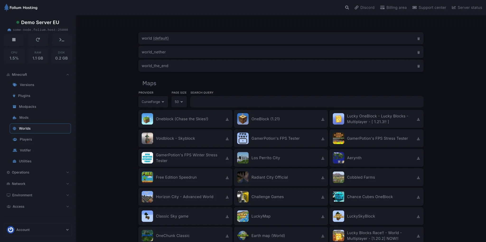 Game panel interface 12
