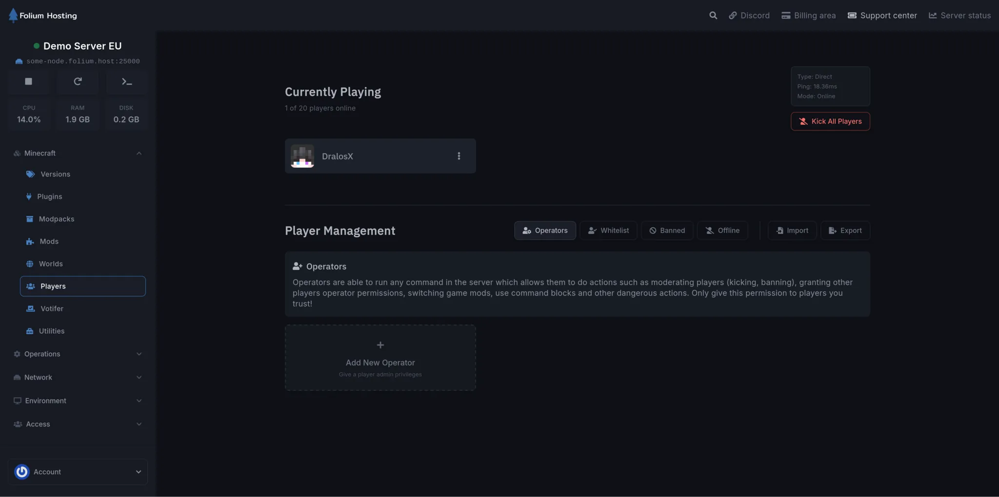 Game panel interface 13