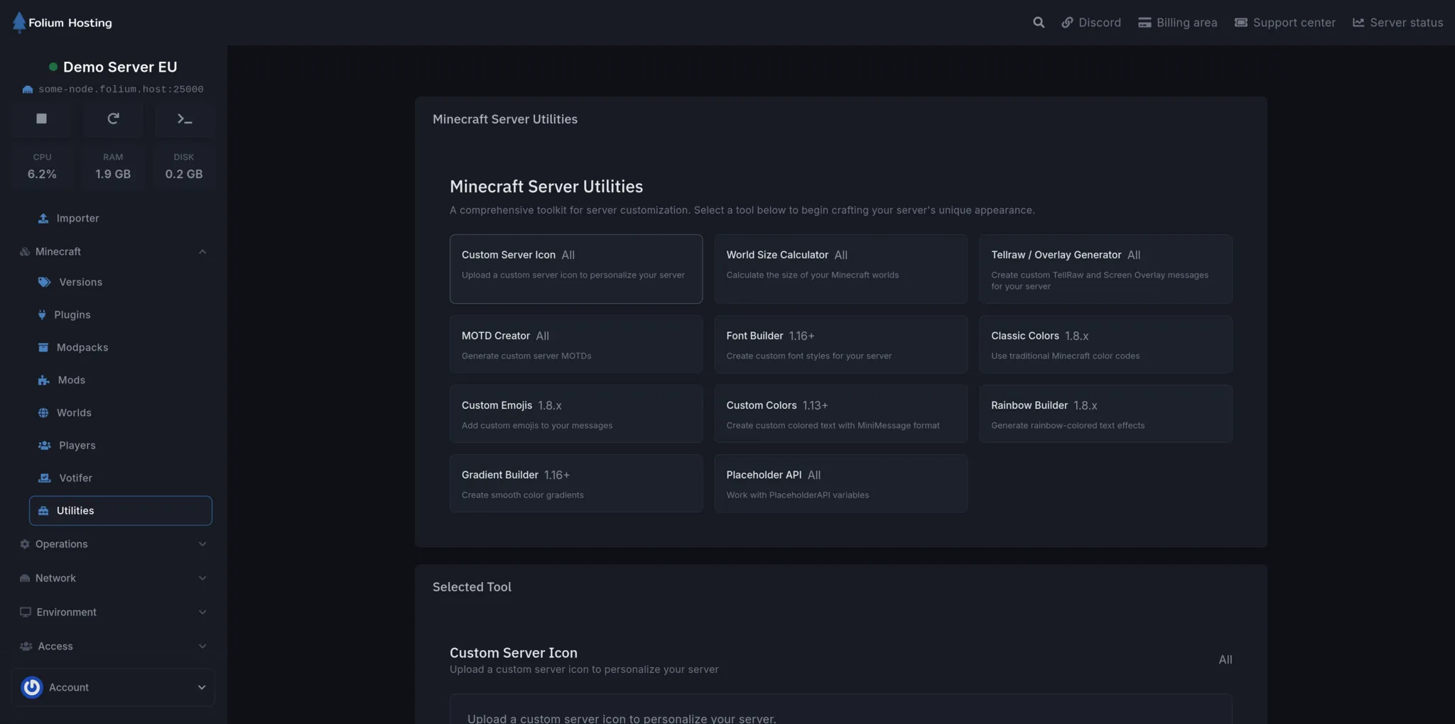 Game panel interface 14