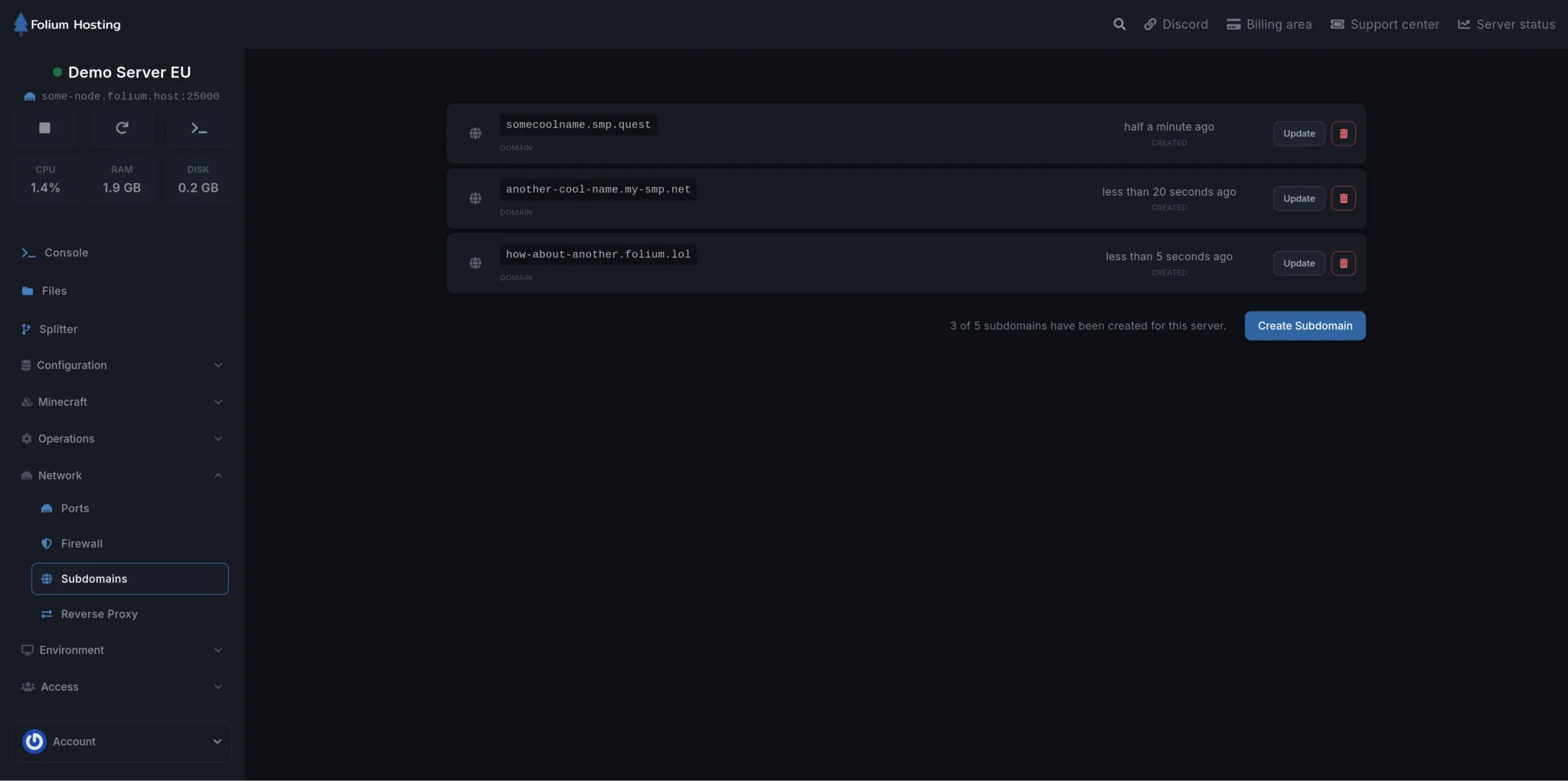 Game panel interface 18