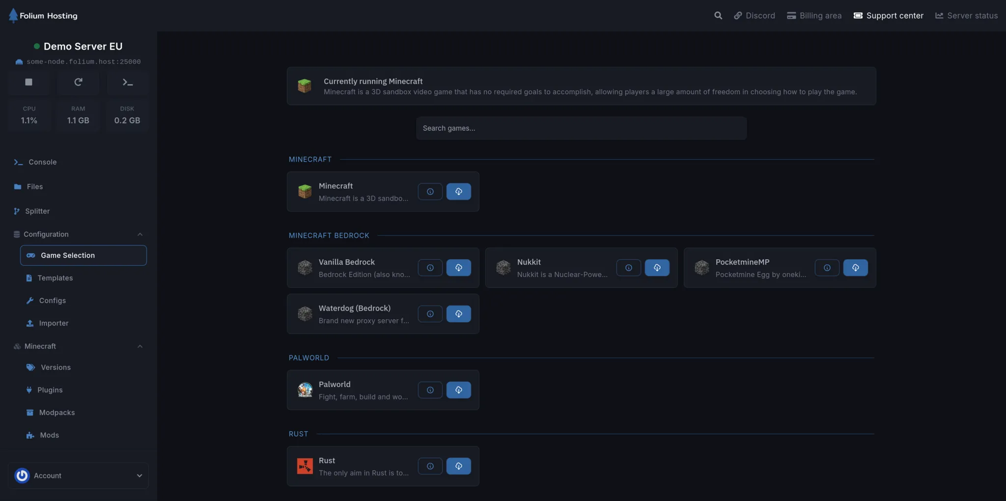 Game panel interface 5
