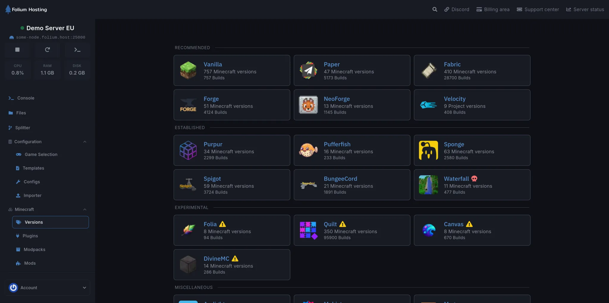 Game panel interface 8